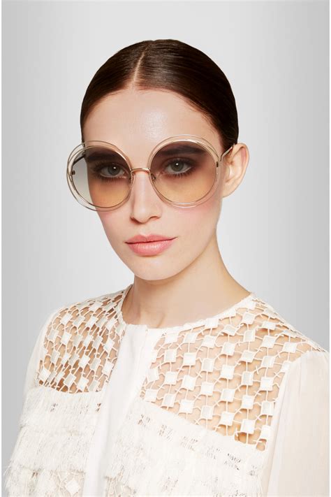 chloe oversized round sunglasses